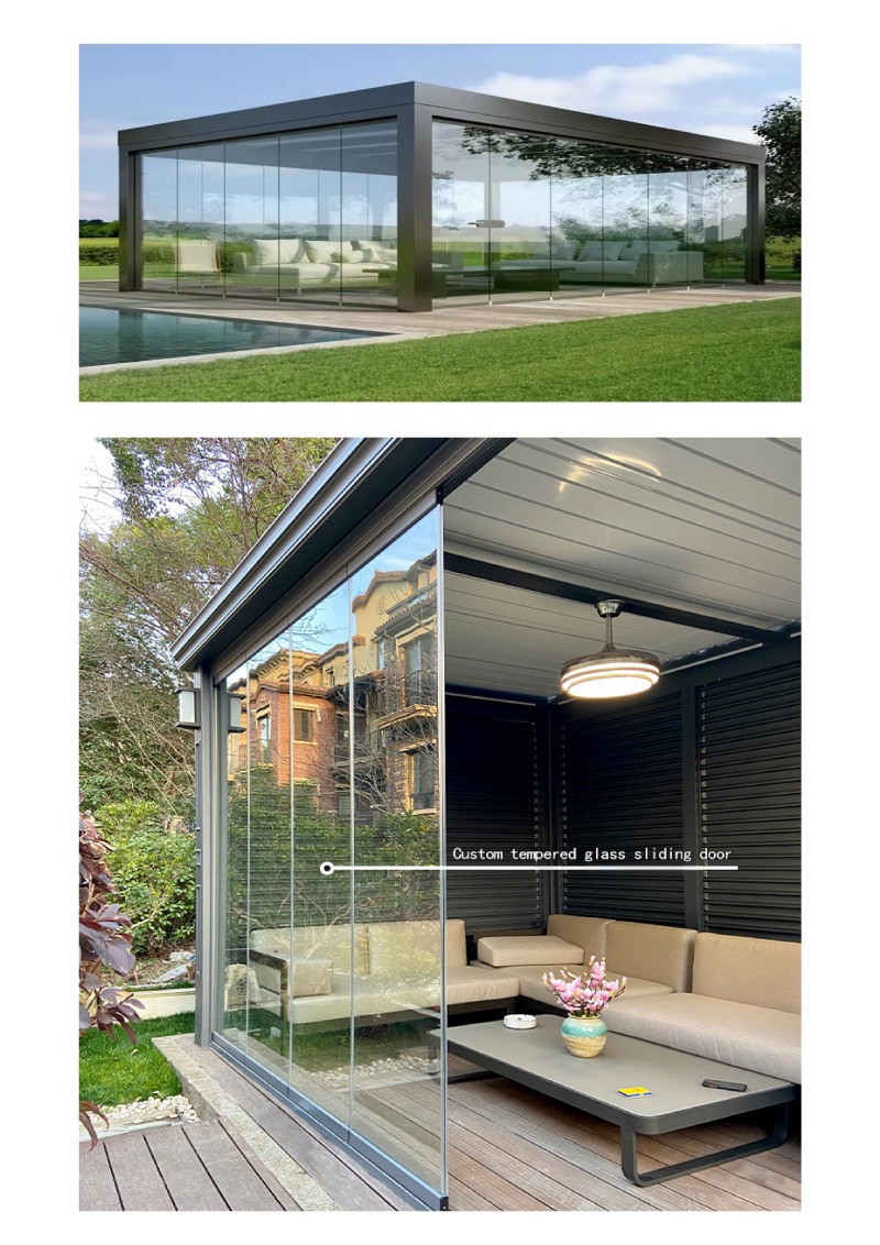 Wall mounted aluminum pergola(3)